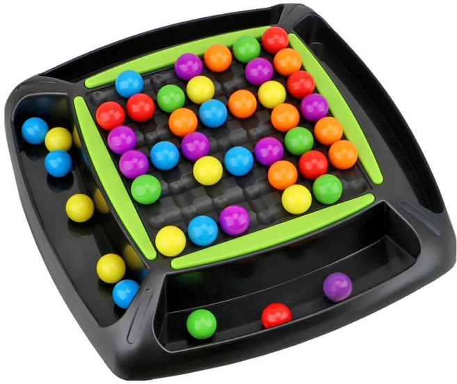 益智桌遊系列 繽紛彩球消消樂 八歲以上適用, 彩色, 1盒