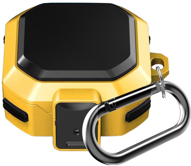 구스페리 버즈 4 / 4 프로 범퍼 락 하드 케이스, 옐로우, 1개