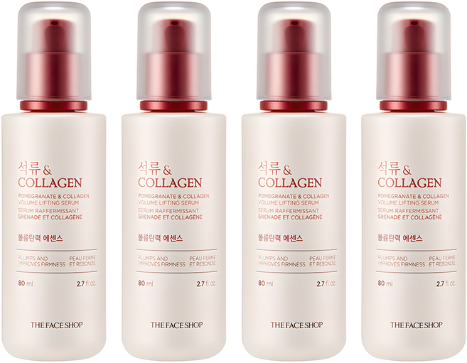 더페이스샵 석류 앤 콜라겐 볼륨탄력 에센스, 80ml, 4개