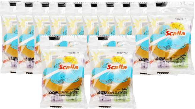 스칼라 다용도 테이프 리필 12mm x 30m, 12개