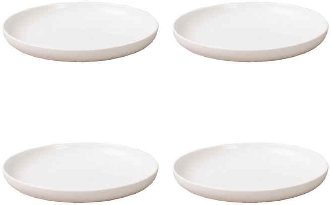 보울보울 국산 볼볼홈파티 디저트플레이트 18cm, 4개, 단품, 밀크화이트