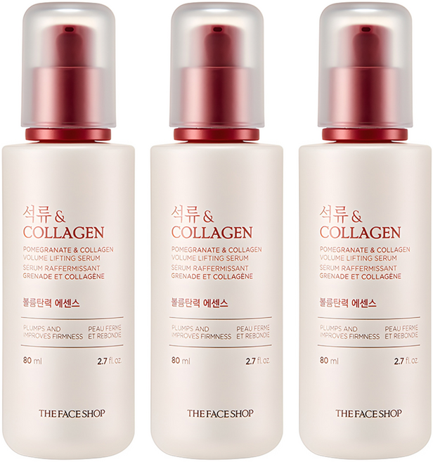 더페이스샵 석류 앤 콜라겐 볼륨탄력 에센스, 80ml, 3개