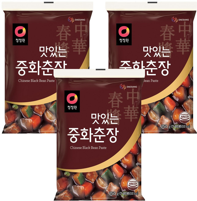 청정원 맛있는 중화춘장, 3개, 250g