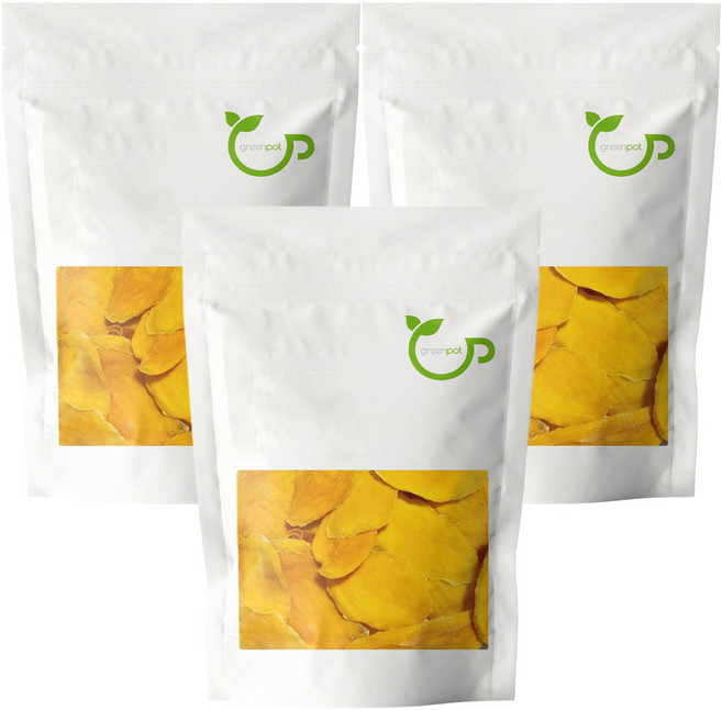 그린팟 건조 망고 슬라이스, 200g, 3개