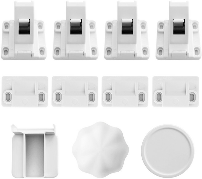 린다베베 자석 안전 잠금장치, 1세트, 화이트