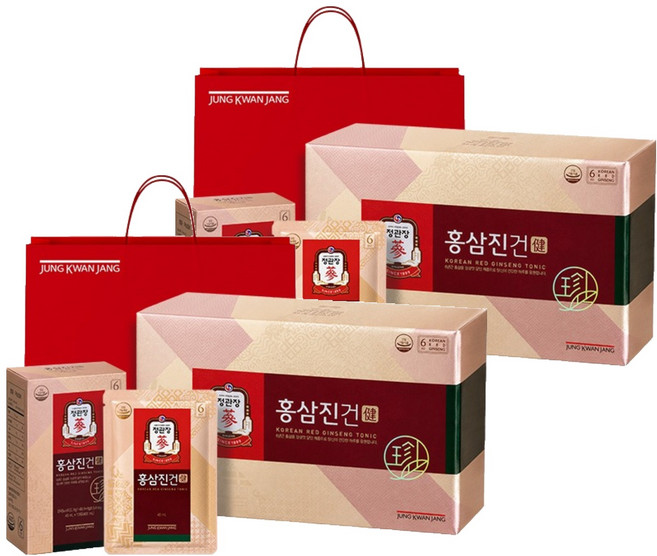 正官庄 紅蔘生薑精華飲 30包入+提袋, 1.2L, 2盒