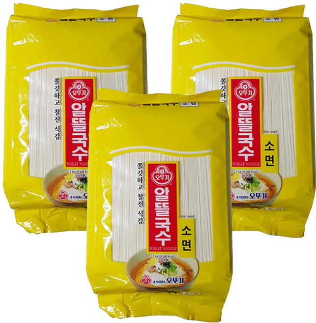 오뚜기 알뜰 국수 소면, 3kg, 3개