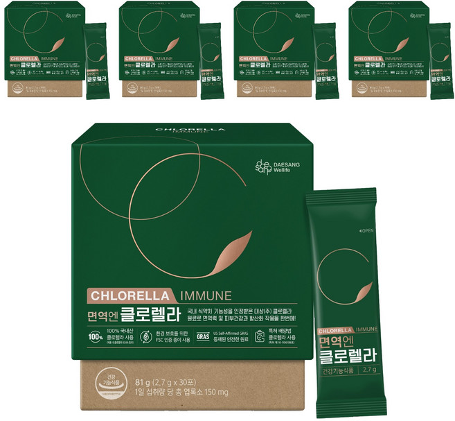 DAESANG Wellife 綠球藻萃取隨身包, 81g, 5盒