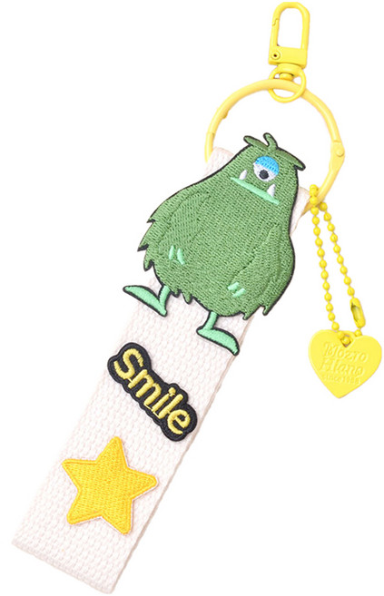 메르시밴드 몬스터 웨빙끈 키링, 그린, 1개