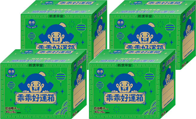 乖乖 好運箱 奶油椰子口味 6包入, 奶油椰子6包, 4盒