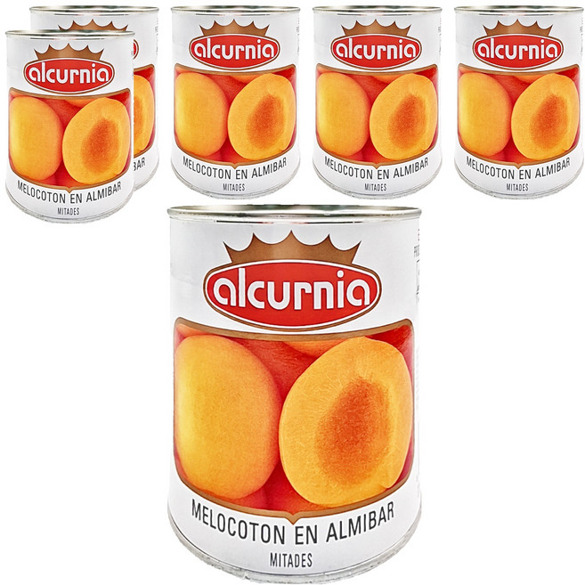 alcurnia 西班牙水蜜桃罐頭, 840g, 6罐