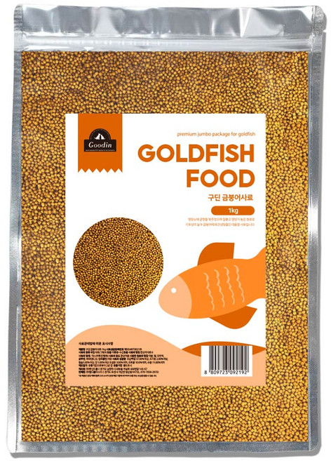 구딘 금붕어사료, 1kg, 1개