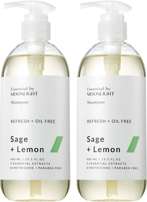 MOONLIGHT 莯光 Essential by Moonlight 植物活性洗髮精 清新控油, 2件, 400ml