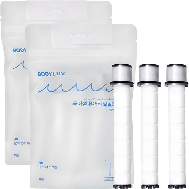 퓨어썸 리필 필터 샤워기용 3p, 2개