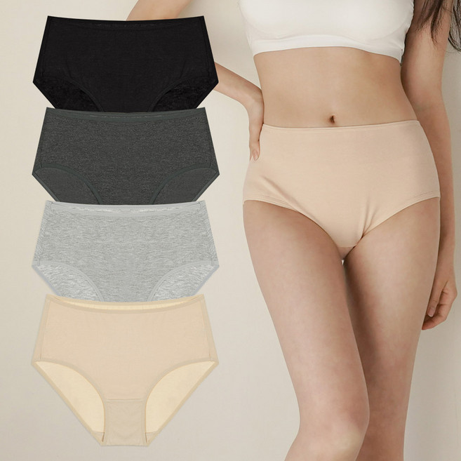 엘라운지 리얼 빅사이즈 모달 맥시 통기성 팬티 4종세트