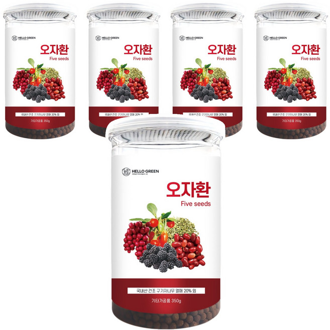 헬로우그린 오자환 통, 350g, 5개