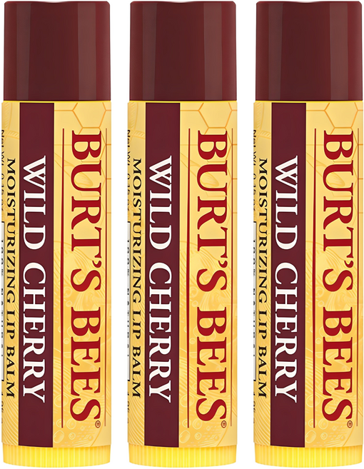 버츠비 모이스춰라이징 립밤, 와일드 체리, 4.25g, 3개