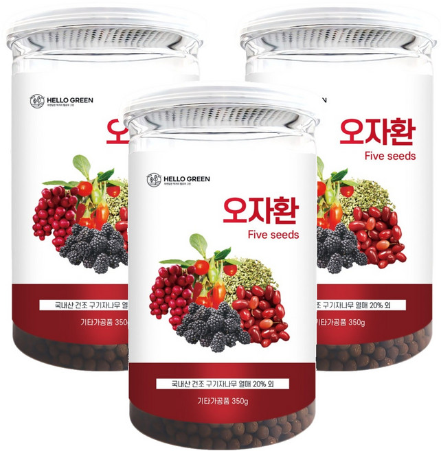 헬로우그린 오자환 통, 350g, 3개
