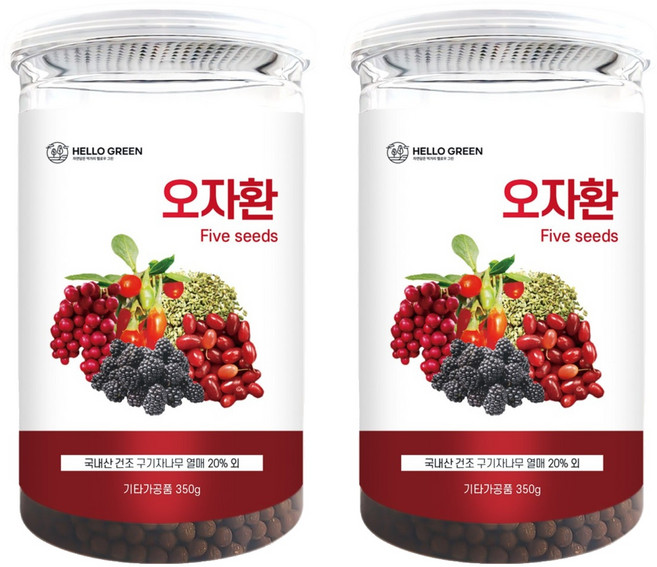 헬로우그린 오자환 통, 350g, 2개