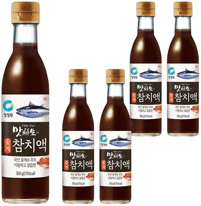 맛선생 꽃게 참치액, 560g, 5개