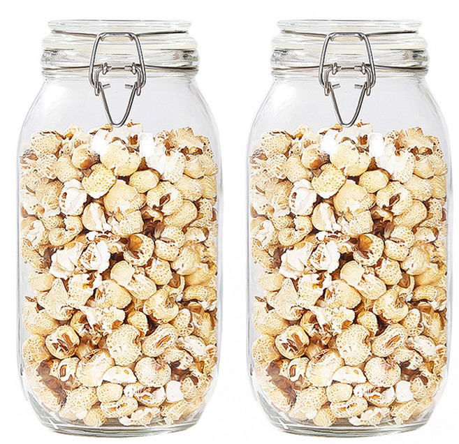 헬로키친 다용도 밀폐 유리병, 2L, 2개