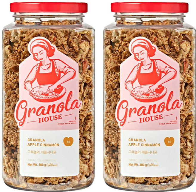 그래놀라하우스 그래놀라 애플시나몬, 300g, 2개