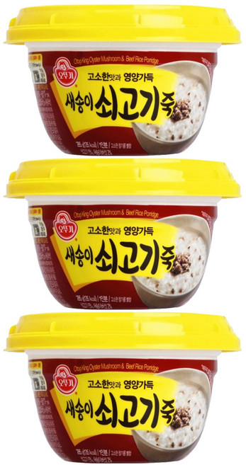 오뚜기 새송이 쇠고기죽, 285g, 3개