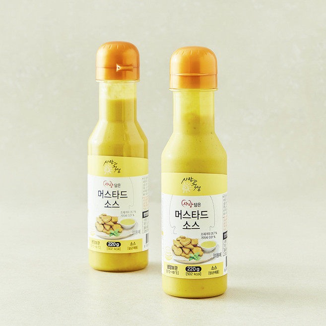 사랑과정성 사랑담은 머스타드소스, 220g, 2개