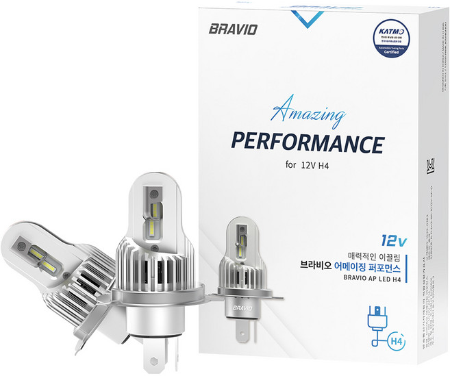 브라비오 어메이징 퍼포먼스 자동차 LED 전조등 2p, 1개, H4