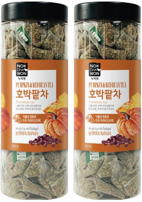 녹차원 호박팥차, 1.5g, 60개입, 2개