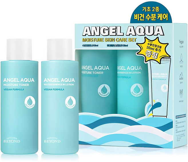 비욘드 엔젤 아쿠아 수분 진정 기초 2종 세트, 1세트