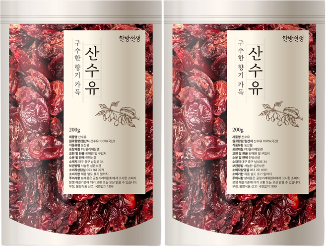 한방선생 산수유, 200g, 2개