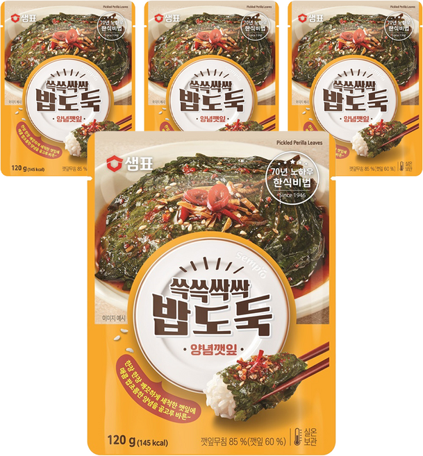 Sempio 膳府 Ssukssukssikssik飯小偷調味芝麻葉, 120g, 4包