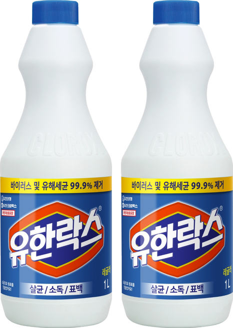 유한락스 레귤러, 1L, 2개