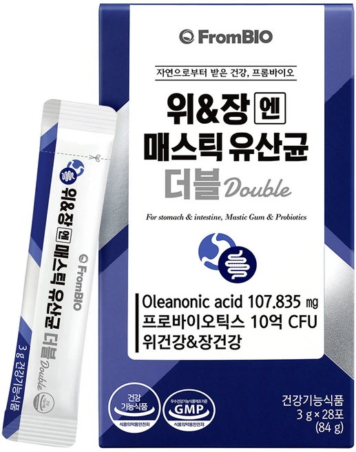 프롬바이오 위 & 장엔 매스틱 유산균 더블, 84g, 1개 - 쿠팡
