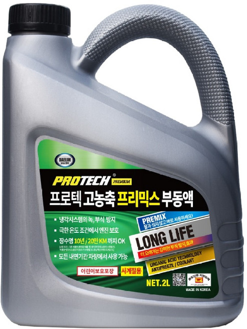 프로텍 고농축 프리믹스 부동액, 1개, 2L