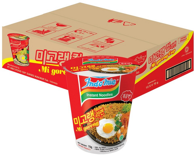 인도미 미고랭 컵라면 70g, 12개