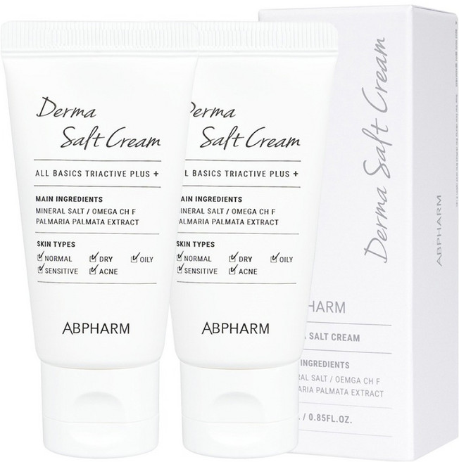 에이비팜 더마 솔트크림 트리액티브 플러스, 25ml, 2개