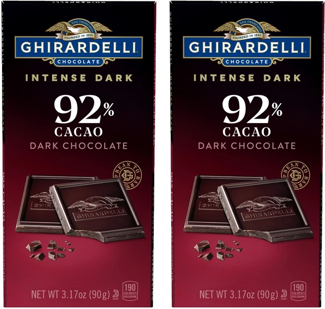 기라델리 인텐스다크 카카오 92%, 90g, 2개 - 쿠팡