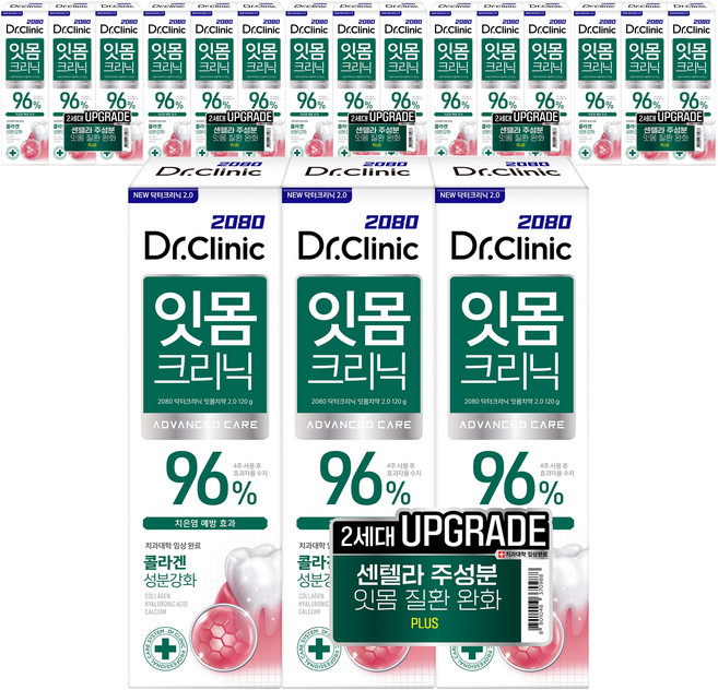 2080 닥터크리닉 잇몸치약 투, 120g, 18개