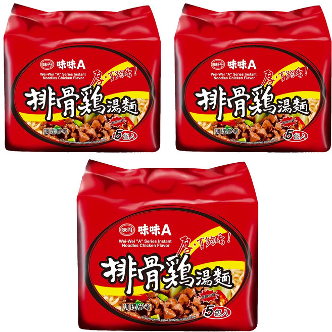 味丹 味味A 排骨雞湯麵, 15包