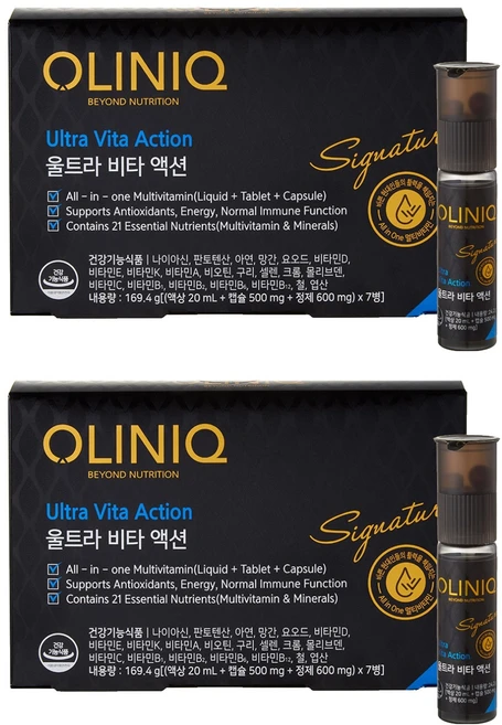 올리닉 울트라 비타 액션 올인원 시그니처, 7회분, 2개 - 쿠팡