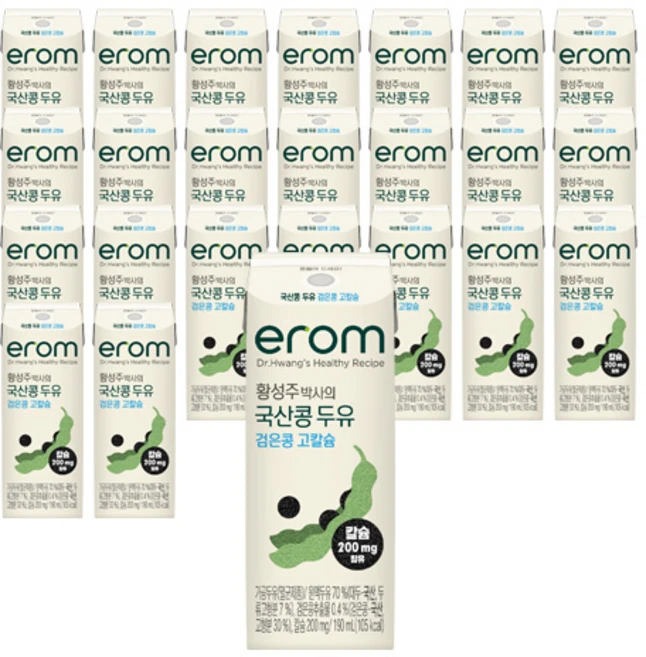 이롬 황성주 박사의 국산콩 두유 검은콩 고칼슘, 190ml, 24개 - 쿠팡