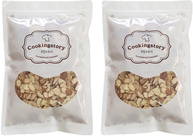 쿠킹스토리 아몬드슬라이스, 500g, 2개