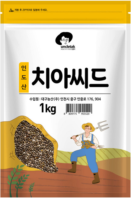엉클탁 치아씨드, 1kg, 1개