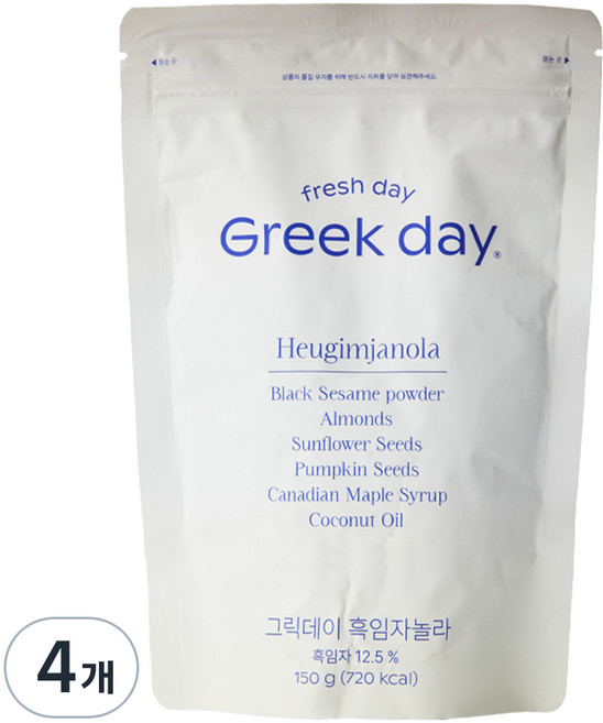 그릭데이 흑임자놀라 시리얼, 150g, 4개