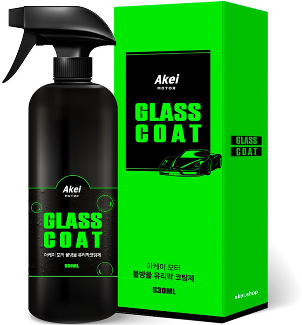 아케이 모터 물방울 유리막 코팅제, 530ml, 1개