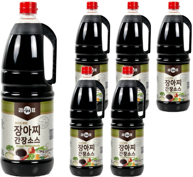 곰표 장아찌 간장소스, 1.9kg, 6개