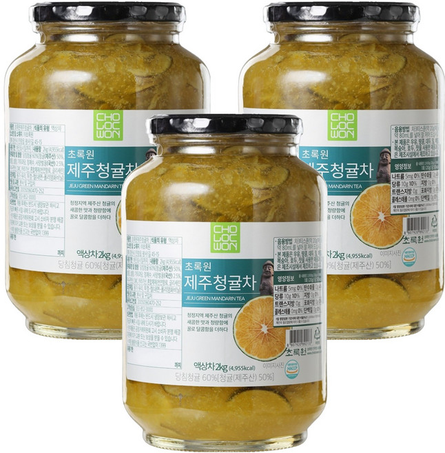 초록원 제주 청귤차, 2kg, 1개입, 3개