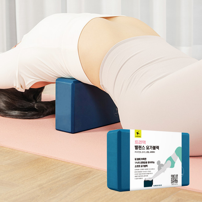 트라택 고밀도 밸런스 요가블럭, 블루, 1개